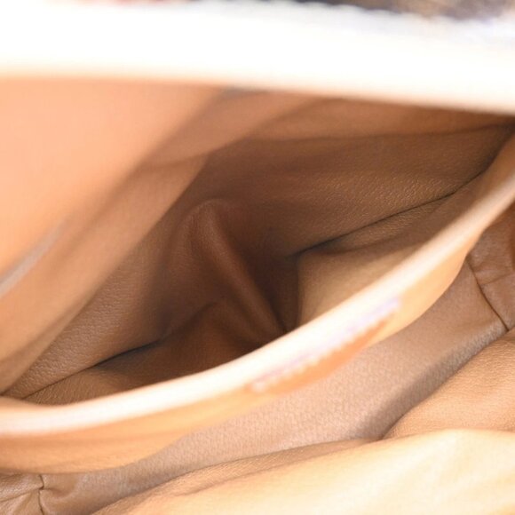 CELINE Logo Circle Macadam Pattern Hand Bag PVC Leather Brown GHW Italy 38KB361 - Picture 13 of 16